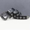 Crocodile Pattern Western Rivet Skull Leather Belt – Unisex Punk Y2K Style