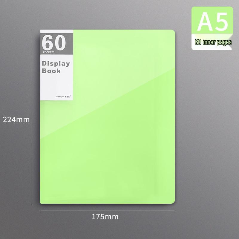A5 Transparent Ring Binder File Folder, Multi-page: 20/30/40/60 Pages