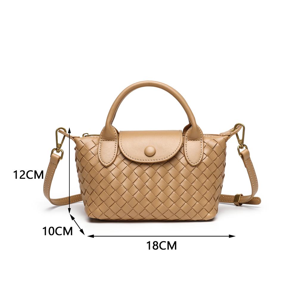 Hot-selling New Hand-woven Longxiang Bag Shoulder Dumpling Bag Commuter Light Luxury Handbag