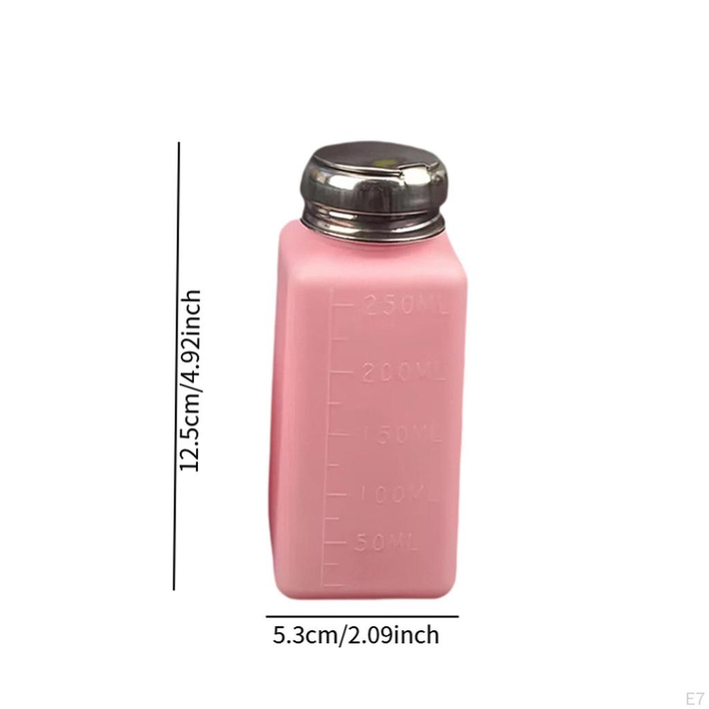 Alcohol Pump Dispenser Bottle for Makeup Remover In Pink