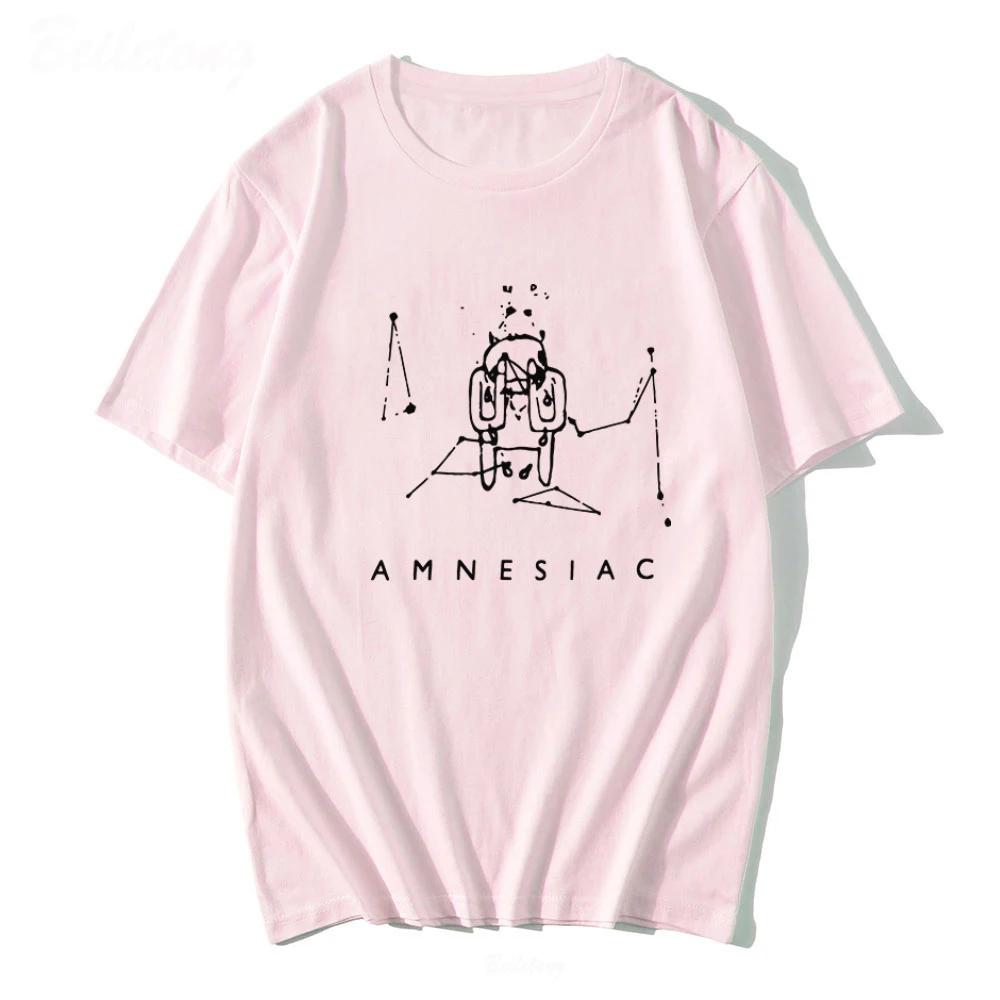 Radiohead Amnesiac T Shirt Cute Cry Pattern Tshirt Band Rock Funny Music Tops 100 Cotton Funny Print Loose Album Tees Female