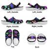 White EVA Clogs with Candy Heart Print, Lightweight Slip On Garden Shoes, Breathable Beach Sandals, Indoor Outdoor Slippers for Men Women
