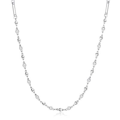 Magnetic Necklace for 2 Magnetic Surgical Stainless Steel Necklace Gift Box Included [MAYA&CANA] Women, Stylish, Pieces, 200mt, Chain, 45cm, (Silver)