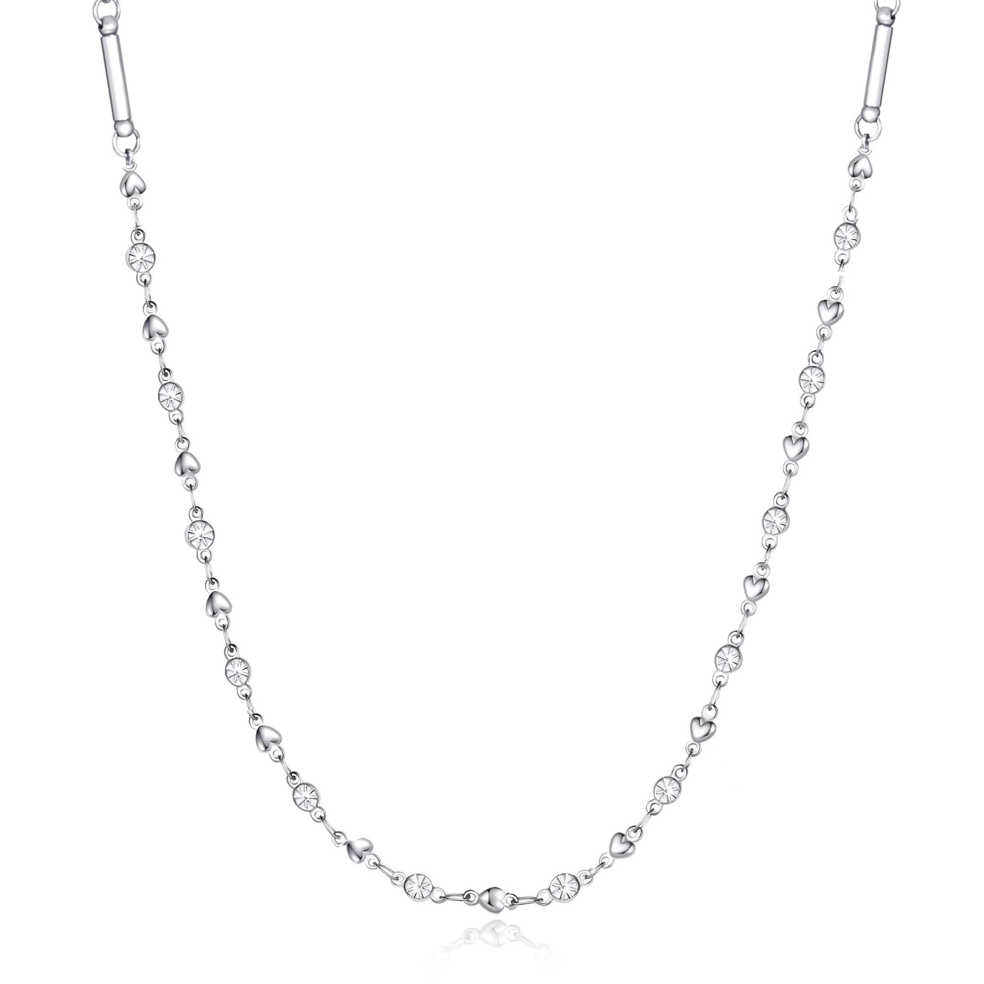 

Магнітне намисто для 2 магнітних хірургічних намиста з нержавіючої сталі в подарунковій коробці [MAYA&CANA] Жінки, стильні, штуки, 200 тонн, ланцюжок, 45 см, (Срібло) срібний