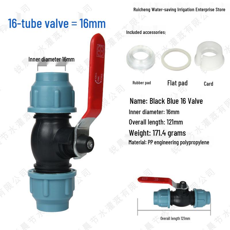 Quick Connect Ball Valve & Coupling Set for PE Water Pipes (1/2", 3/4", 1")