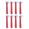 WuYan Compatible Braun Oral-B Electric Toothbrush Replacement Brushes for Kids, Red, 8 Brushes