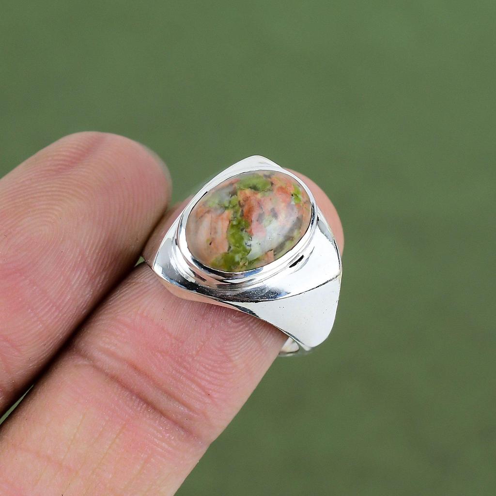 Unakit Ring 925 Sterling Silber Ring Wundervoller Ring Hochwertiger Edelsteinring Handgefertigter Boho Schmuck Geschenk Für Mutter Erhältlich In Ringgröße