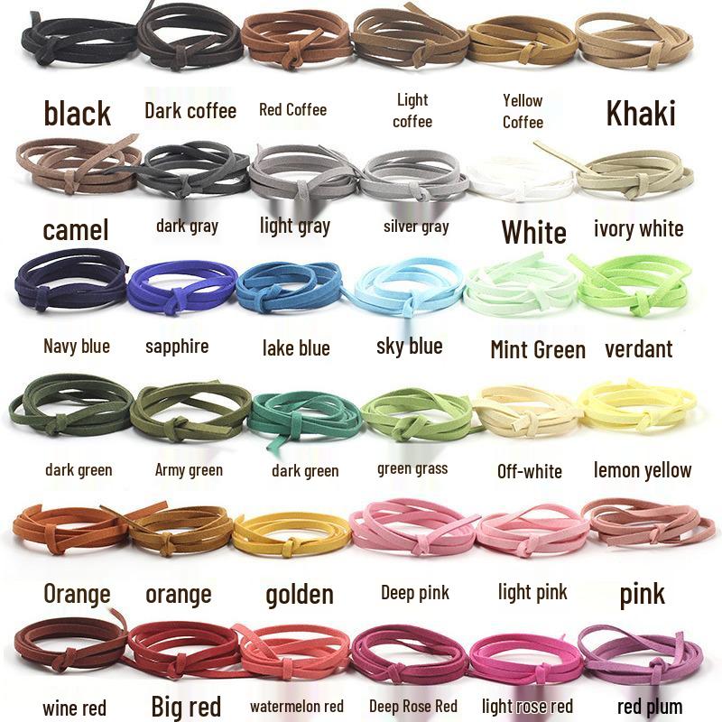 Korean Velvet Imitation Cowhide Cord, 5mm Handmade Deerskin DIY Cord for ZAKKA Bracelets & Necklaces