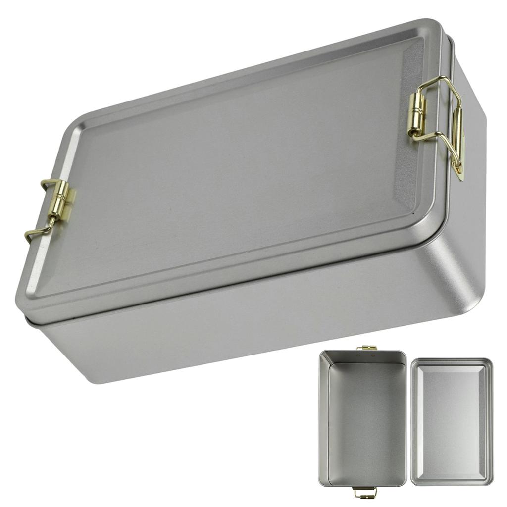 Decorative Containers Metal Storage Tins Rectangular Storage Tins Exquisite Details Easy Storage Long-lasting Use Sturdy Buckle