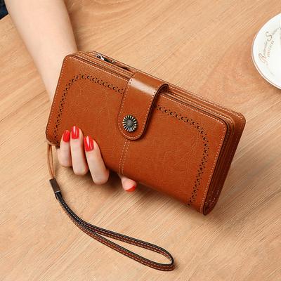 Geldbörse Damen Neue Münzgeldbörse Herbst Ins Style Nischendesign Leder Kleine Tasche Lange Geldbörse Handtasche