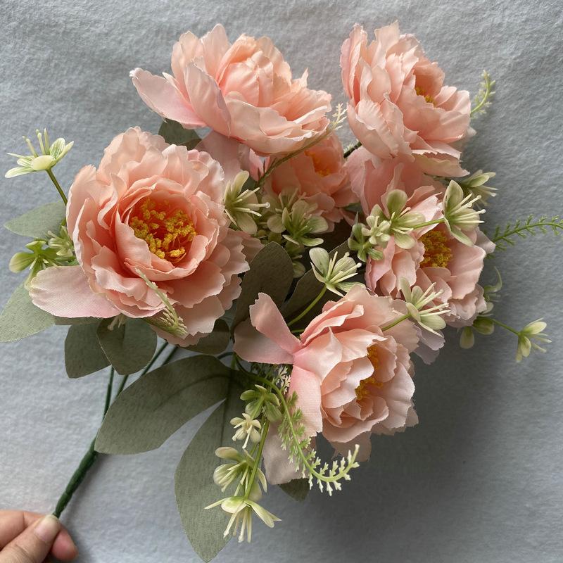 Gifts Artificial Peony Flowers 35cm Fake Flower New Simulation Flower Bouquet  Photo Props