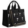 Coach X Peanuts Snoopy Collaboration Cargo 26 Tote Bag Women Tote Black CBF70-SVA47