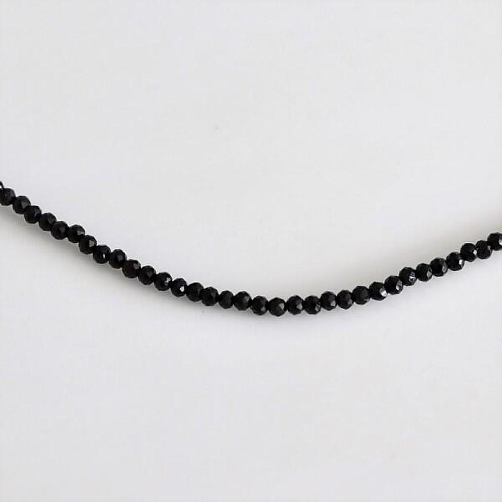 Poom/ Fox Style [Silver925] Black Beads Necklace