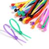 100 Stück/Los Selbstverriegelnde Kunststoff-Nylon-Kabelbinder Bunte Reißverschluss-Wickelbänder Nylon-Kabelbinder-Set Befestigungsring Schlaufe Drahtwickel