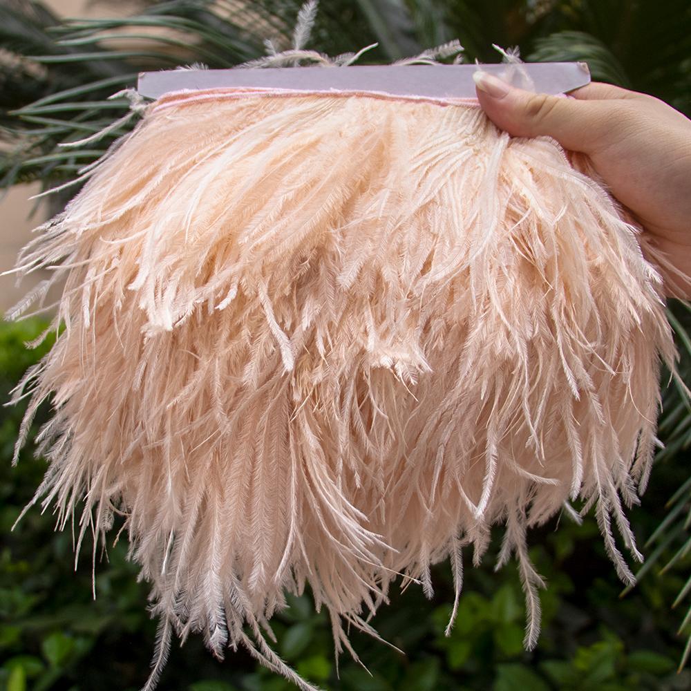 Feather1Meter Ostrich Feather Trim 10-15/15-18/18-22CM Plumes Fringe Ribbon for Home Party Dress Sewing Wedding Decoration High Quality