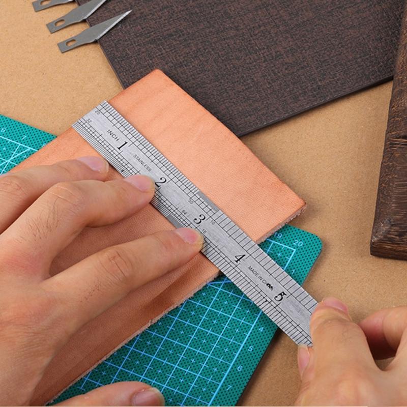 3 Leather Carving Tool 30 Replaceable Head 10 Carving Tracing Pattern Paper, Rotating Cutting Mat, Leather Working Tool