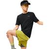 Li Ning Série Corrida Cor Sólida Pulôver Gola Redonda Respirável Manga Curta Camiseta Tops Masculinos Preto ATSU195-1