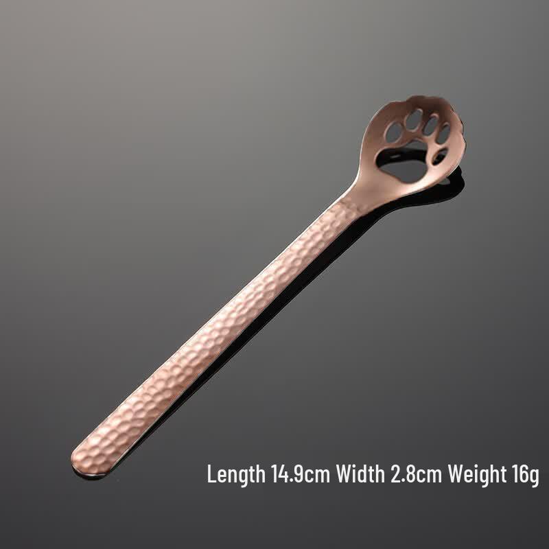 

Qianxing Rose Gold Hammered Cat Claw Spoon Set (12-Piece)