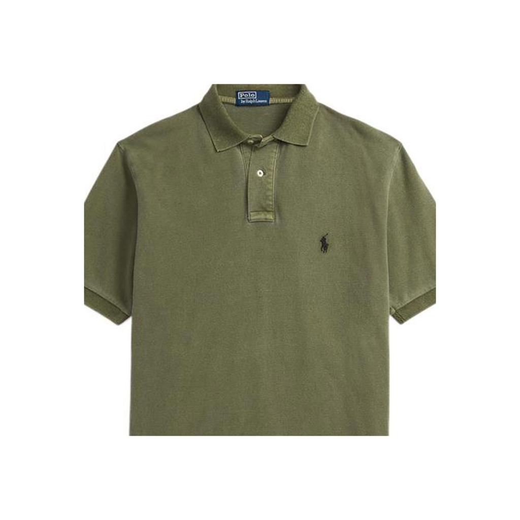 Polo Ralph Lauren SS22 Cotton Solid Short Sleeve Polo Shirt Men tops Green MNPOKNI1N821565-300