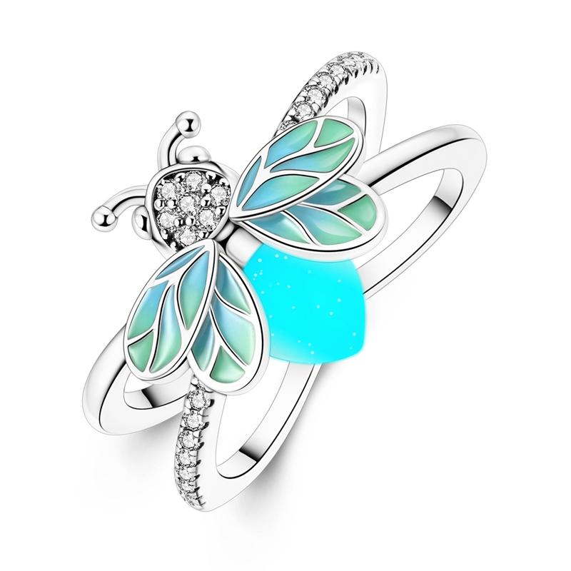 New Style 925 Silver Fashion Shining Zircon Ring Shiny Stone Simple Trendy Rings For Women Popular Wedding Jewelry Gift
