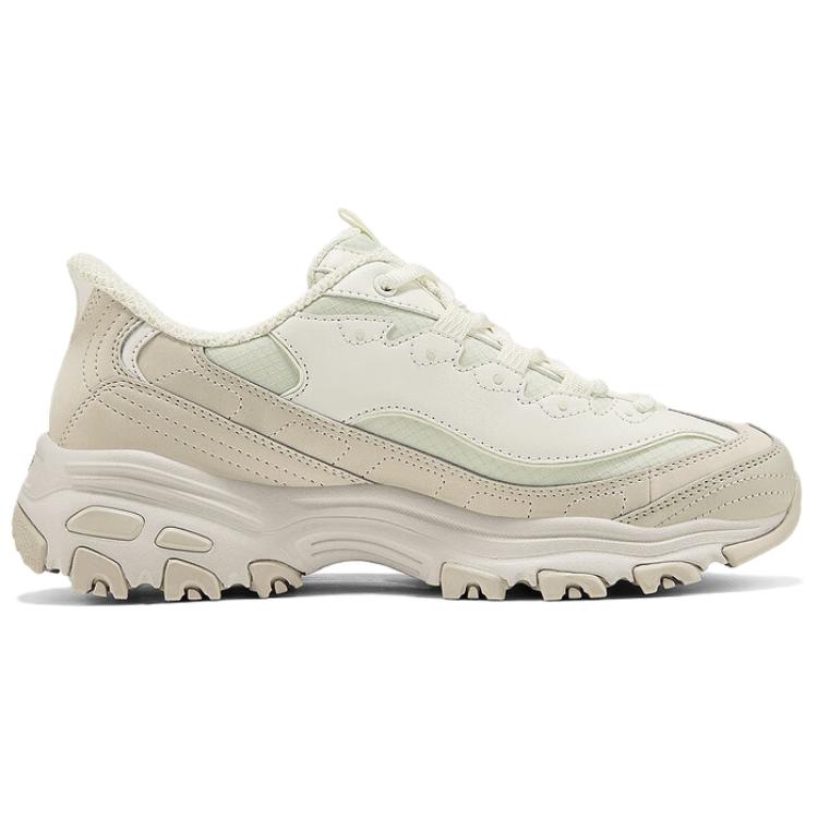 Skechers DLites Comfortable Versatile Height Increasing Low Top Dad Shoes Women Sneakers Off-White 150864-NAT