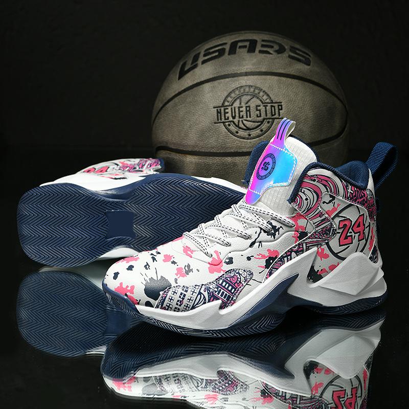 

Новинка 2024 года, мужская и женская спортивная обувь, модные сетчатые дышащие спортивные повседневные баскетбольные кроссовки