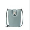 Top-grain Leather Single-shoulder Crossbody Small Bag, Mobile Phone Bag, Women's Versatile Leather Vertical Casual Small Bucket Bag