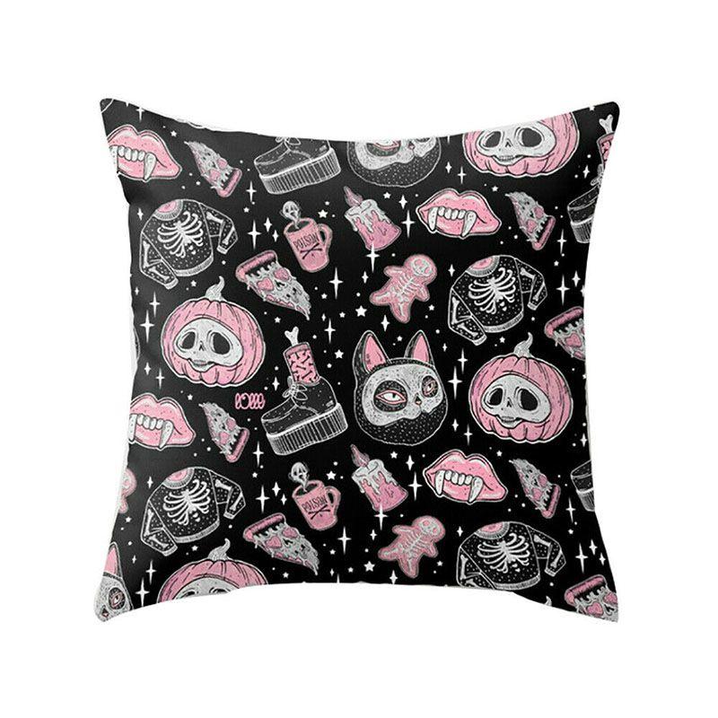 Fronha de Almofada com Estampa de Halloween Super Macia Ideal para Decoração de Casa e Presentes