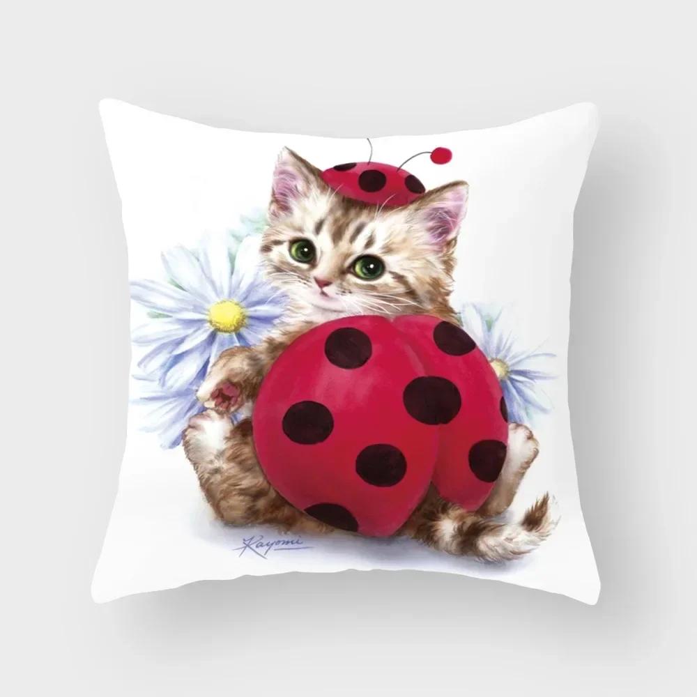 Lovely Cartoon Animal Cushion Decorative Pillowcase Printing Pillow Cover Sofa Home Living Room 45X45Cm