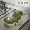 Portable Silicone Soap Dish Inclined Drain 2 In 1 Sponge Tray Drainable Soap Holder  Sink Area