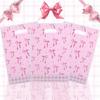 Durable Pink Bows Print Plastic Storage Bags For Jewelry Accessories Rainy Day Protections Pouches