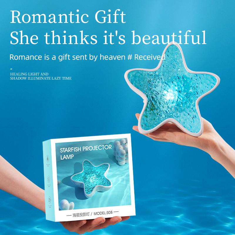 Ocean Star Projector Night Light With Gradual Color Change For Bedroom Decor And Romantic Gifts