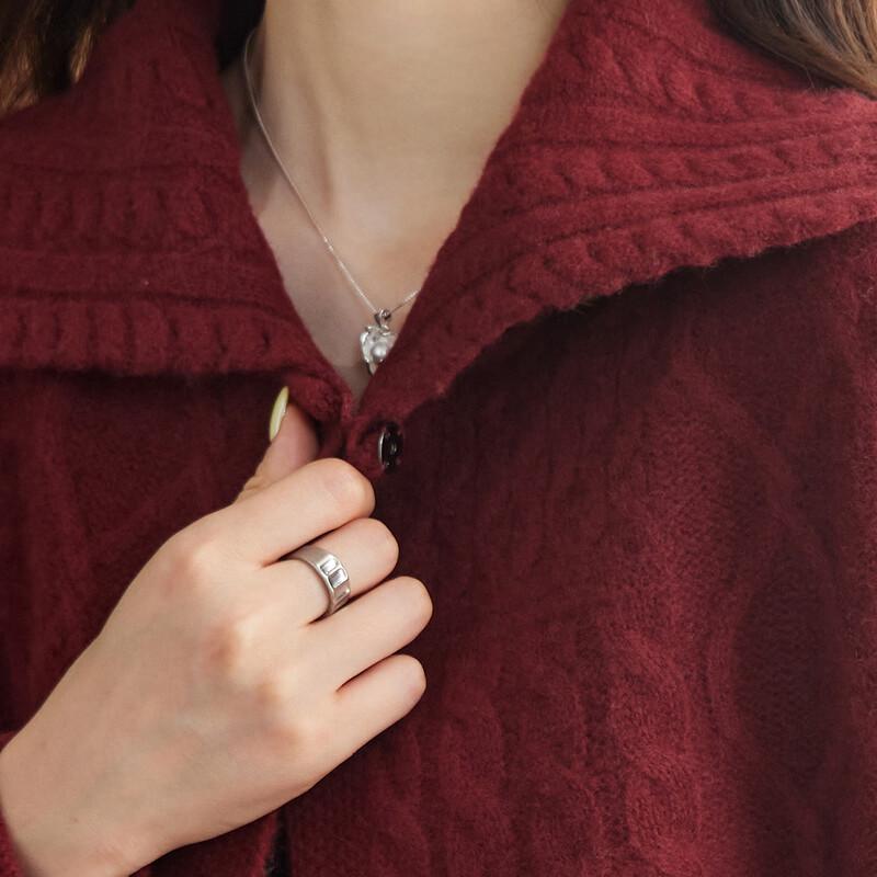 Srcr Women's Thick 100% Wool Cable Knit Cardigan