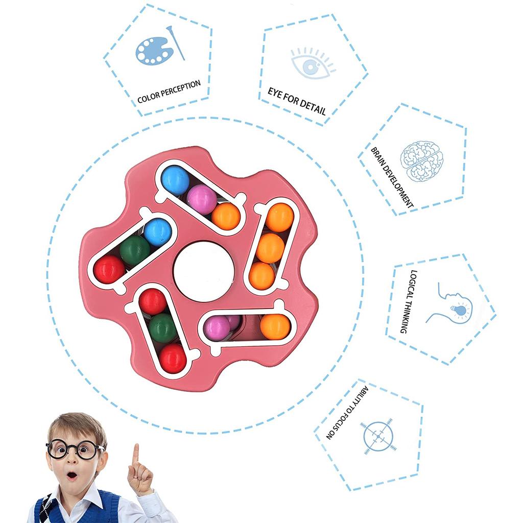 Pussel Cube Fidget Toys, Fidget Cube Magic Bean Fidget Toy, Roterande Magic Bean Pussel Pärlor Fidget Spinners Leksaker för vuxna Barn Lindrar stress