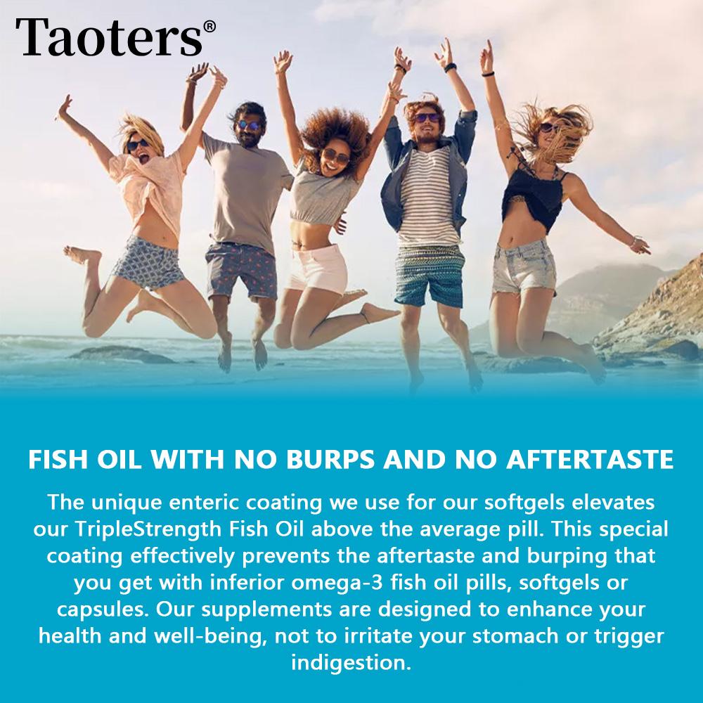 Taoters Omega-3 Deep Sea Fish Oil Soft Capsules Heart Friendly and Odorless 120 Capsules
