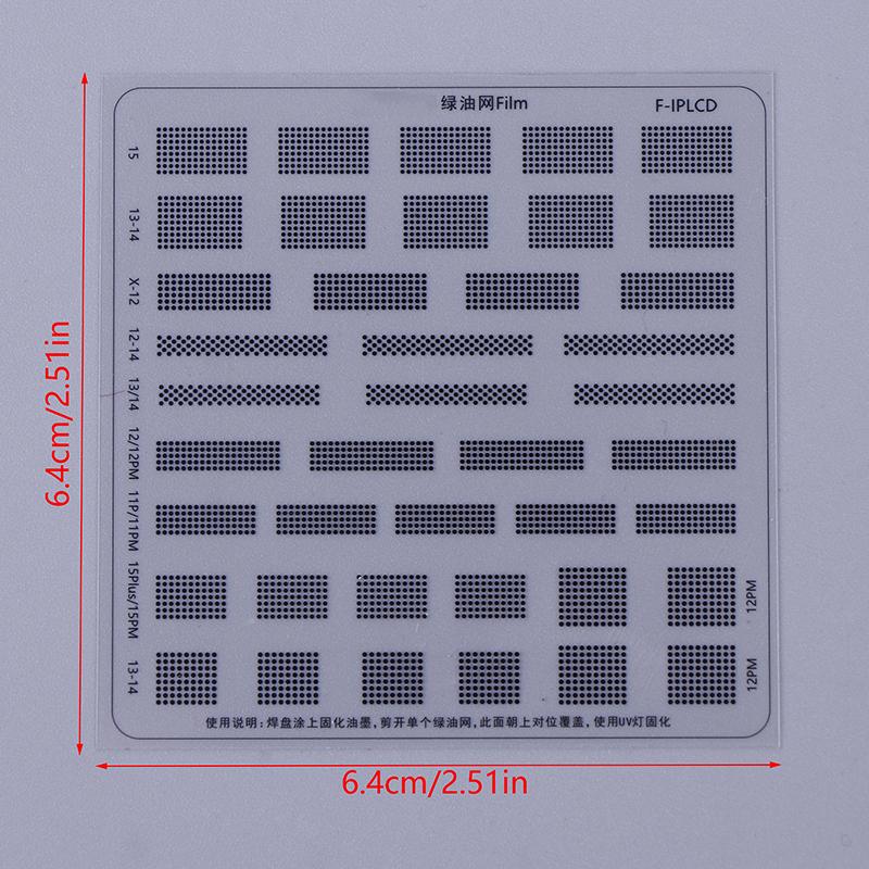 Screen Green Oil Film For Phone Series F-Iplcd Green Oil Bga Reballing Stencil Cpu Motherboard Repair Tool