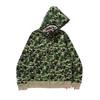 In-Stock Luminous Shark Head Camouflage Double Hood Sweatshirt - Unisex Fleece-Lined Autumn/Winter Outerwear