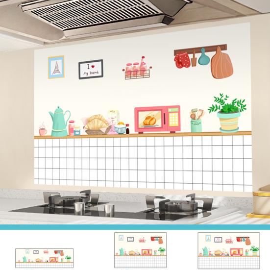 Yousheng Oil Proof Wall Stickers Kitchen Backsplash Wall Protector Waterproof Heat Resistant Static Sticker for Kitchen Dining Room Countertop