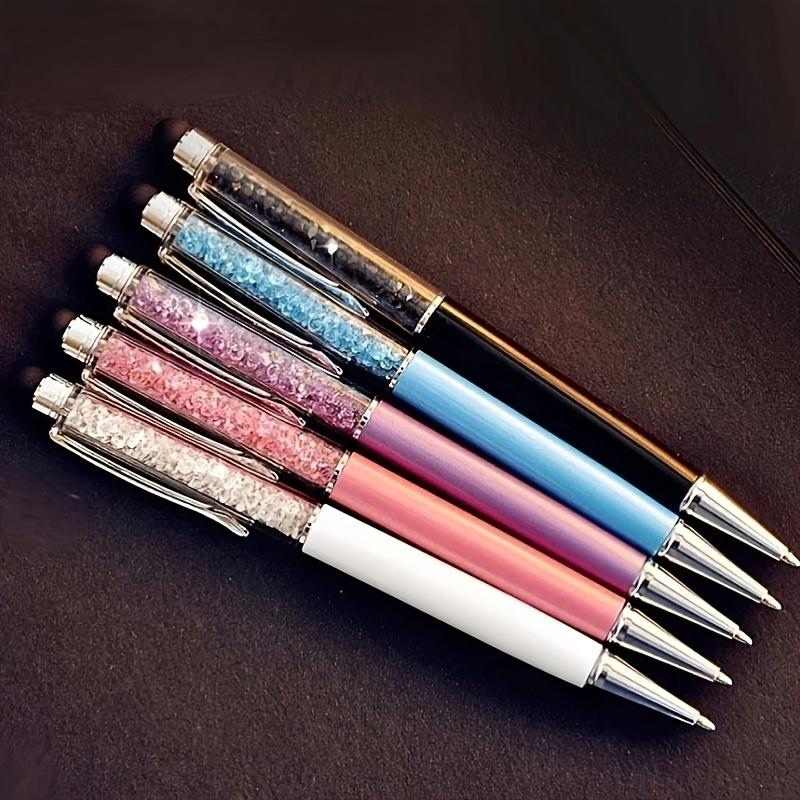 5 Sets of Diamond Metal Ballpoint Pens, Touch Screen Pens, Crystal Ballpoint Pens, Touch Pens, Crystal Handwriting Pens, Multifunctional and Portable