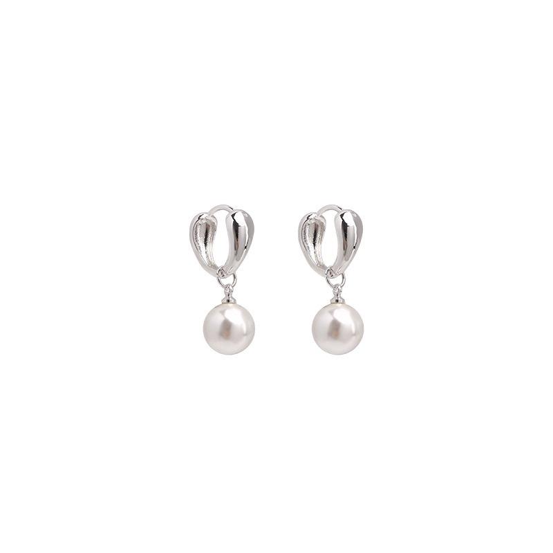 Korean Water Drop Pearl Ear Buckle Women's New Temperament Stud Earrings Light Luxury Earrings