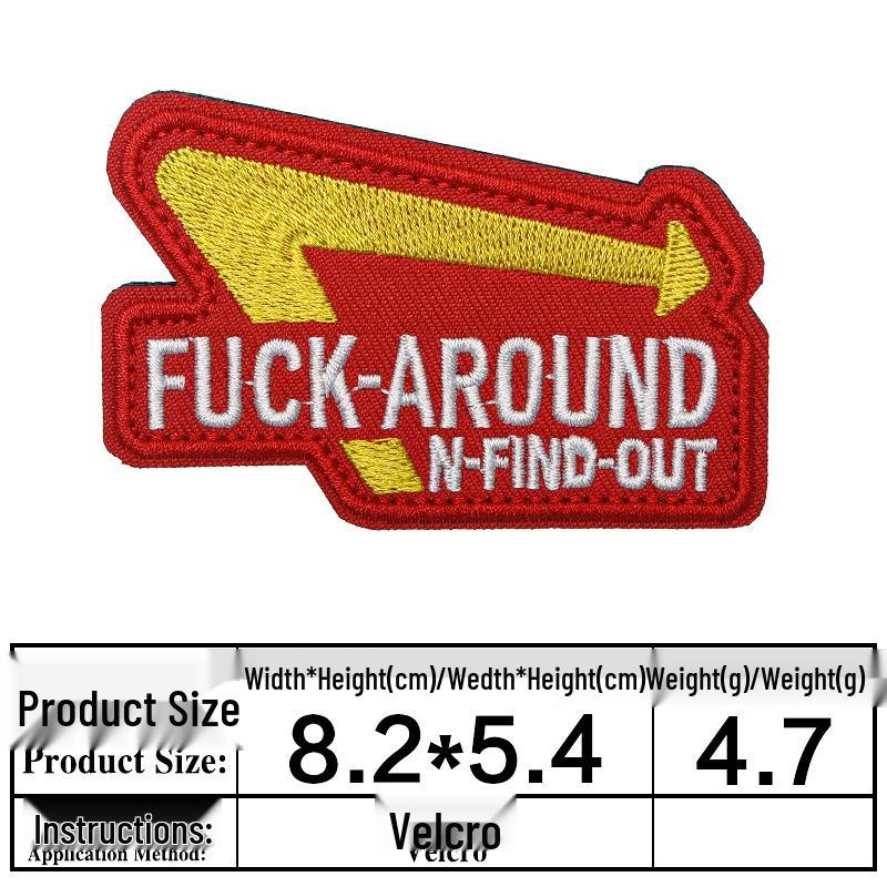 DIY Embroidered Badge Hook & Loop Patch Sticker with Brushed Surface