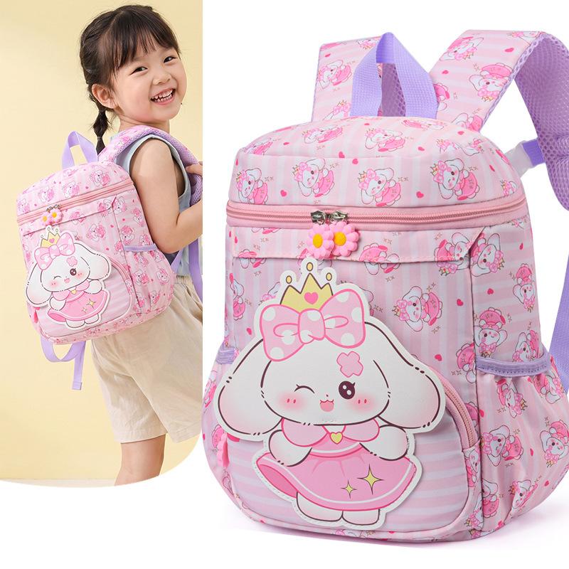 Schoolbag1011 Spring New Children's Bag Cartoon Print Oxford Cloth Backpack Cute Accessory Kindergarten Baby Backpack