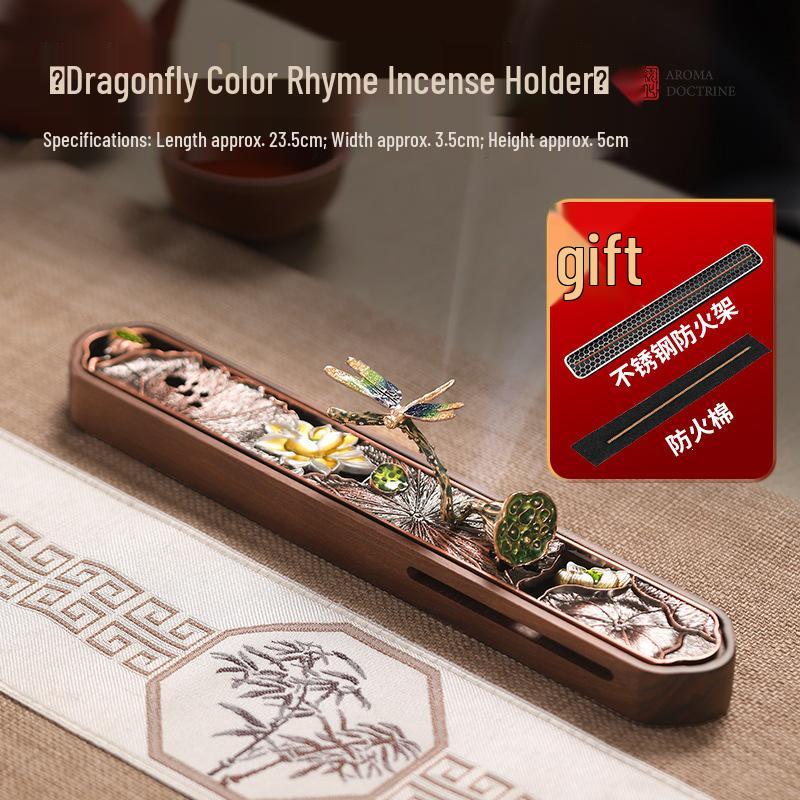 Walnut Incense Holder & Burner for Agarwood Sticks - Chinese Tea Ceremony Ornament
