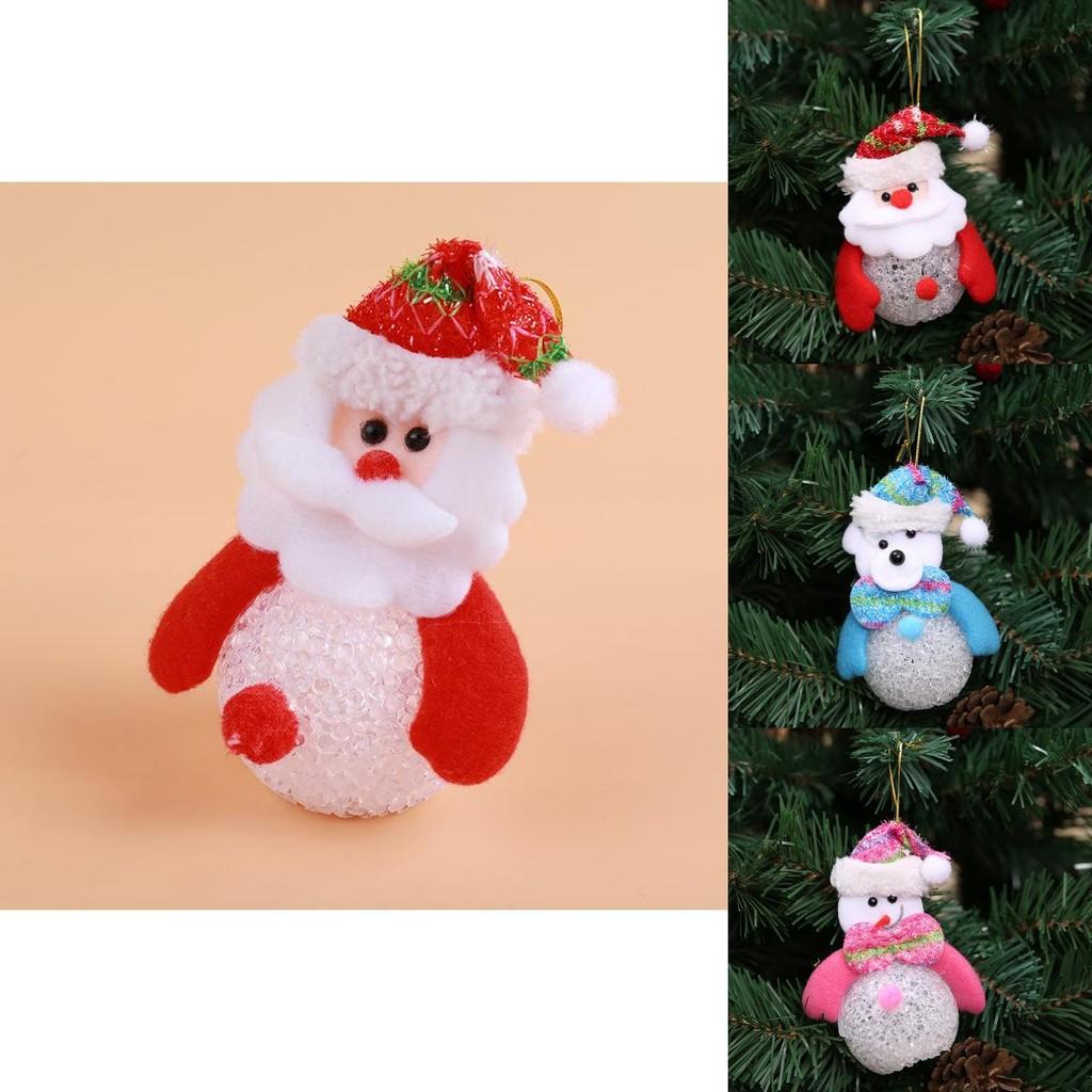 Christmas Eva Santa Snowman Lighted Night Lamp For Holiday Tree Decoration And Festive Decor