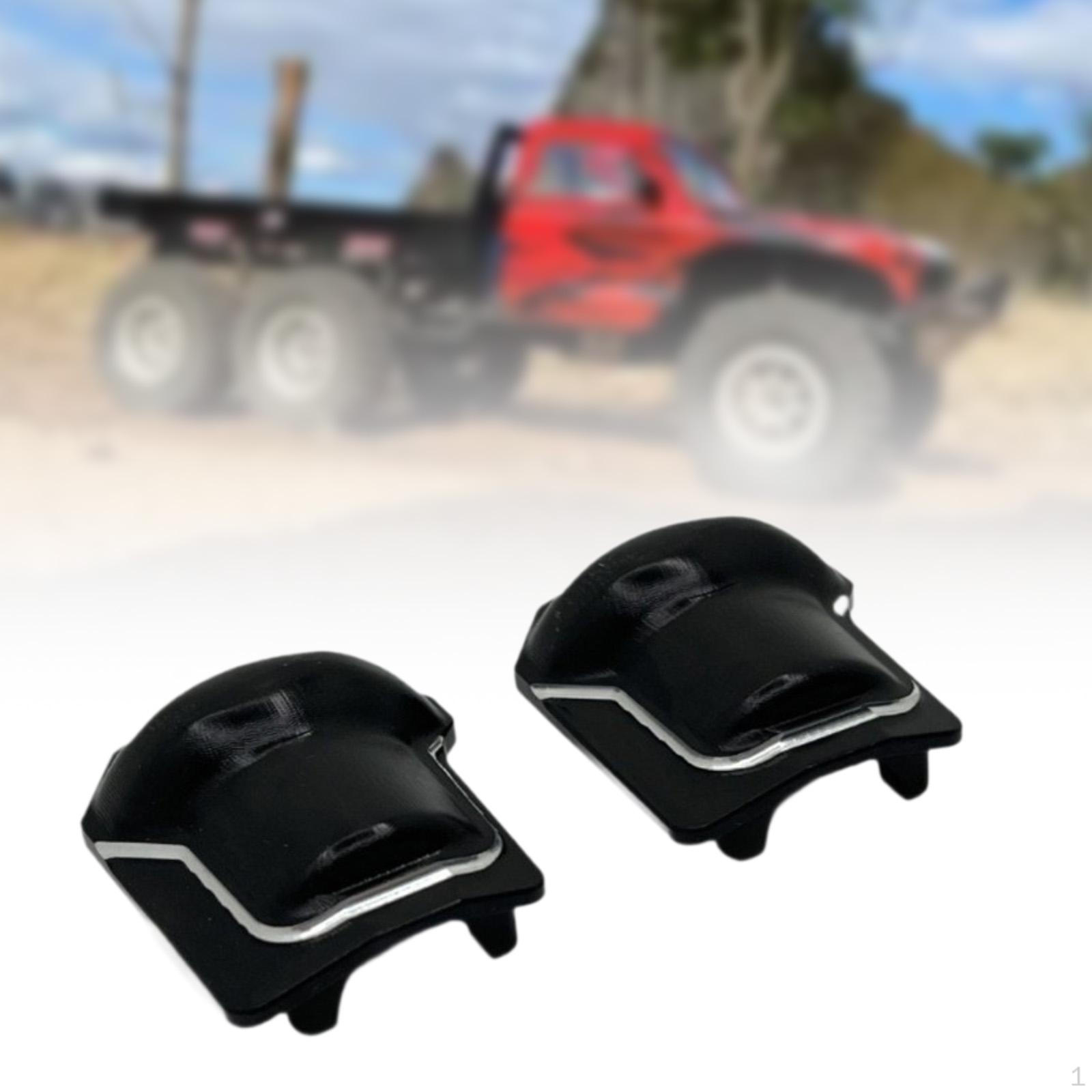 

2 Pieces 1/10 Front Rear Bridge Axle Covers DIY Modified Accessories Heavy Duty for R1001 R1002 black