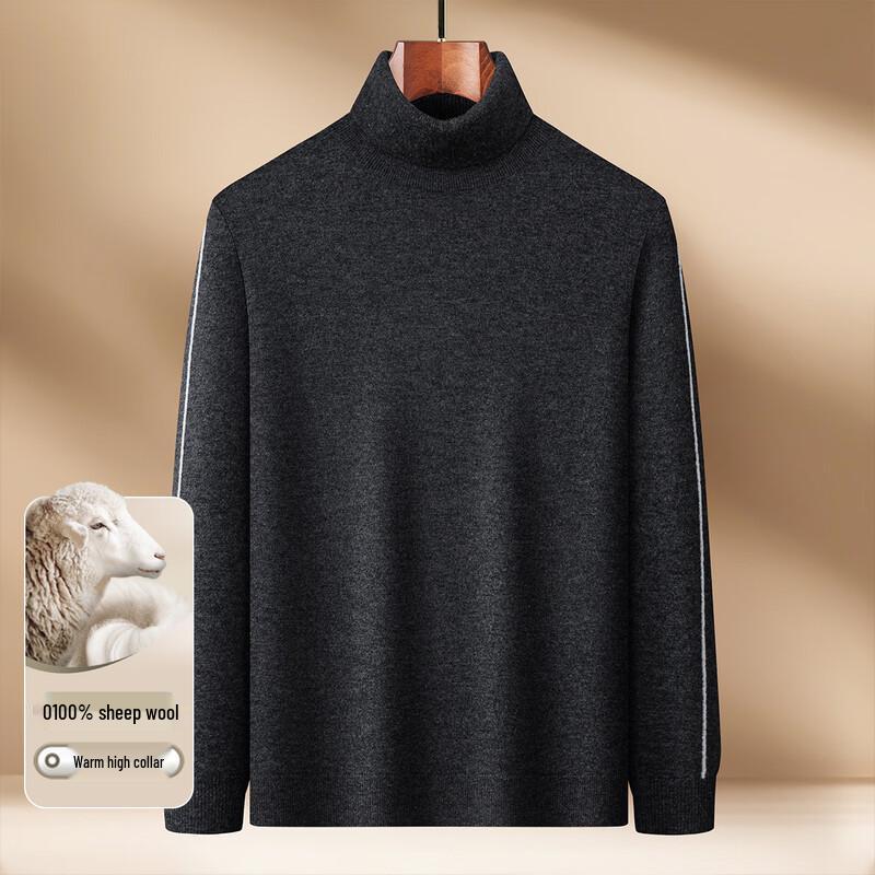 Men's 100% Merino Wool Turtleneck Sweater