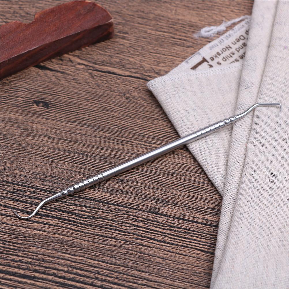 1Pc Double Ends Stainless Dentist Teeth Clean Hygiene Explorer Probe Hook Pick