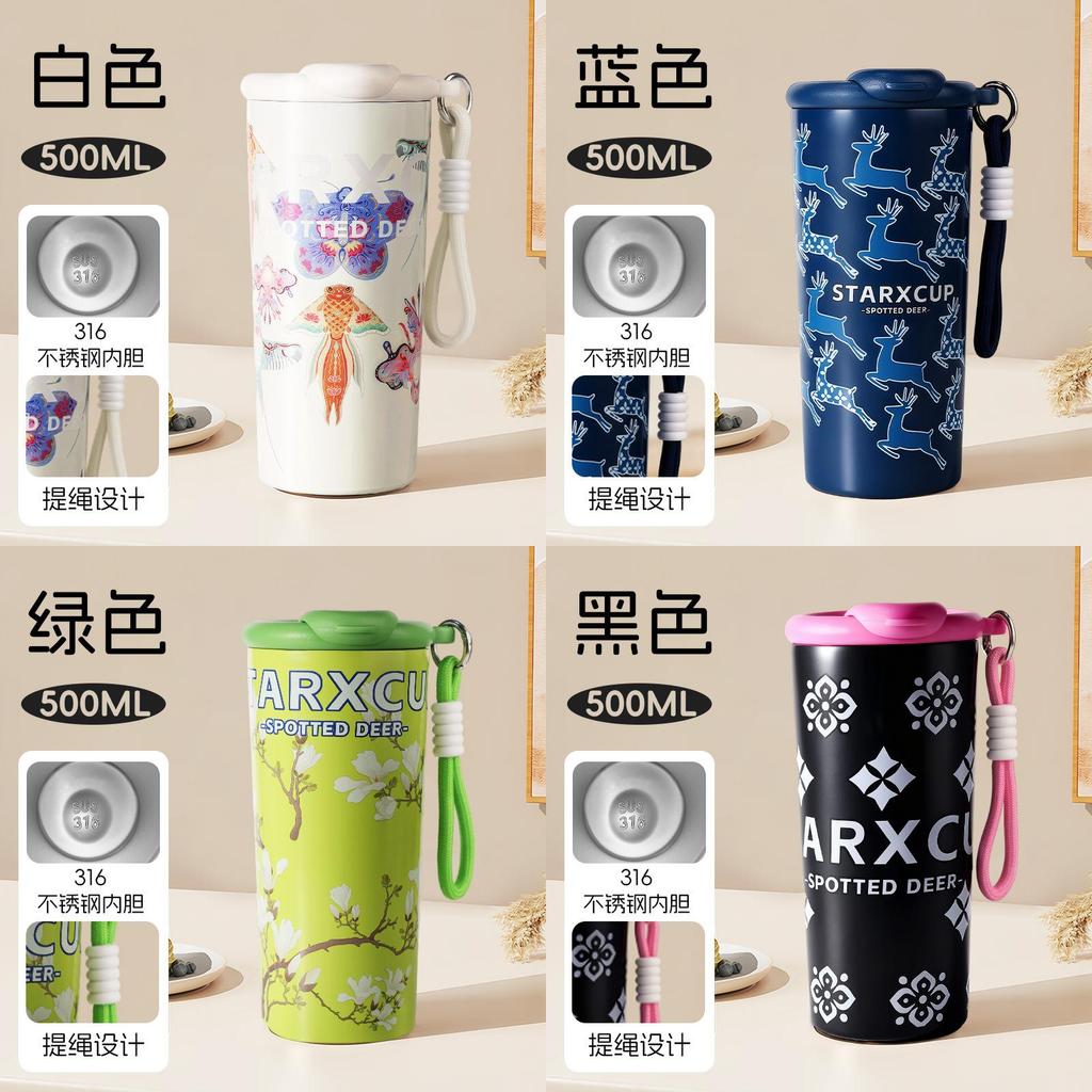 Style Travel Mug With Double Drink Lid And Vacuum Insulation For Office Or Outdoor Use