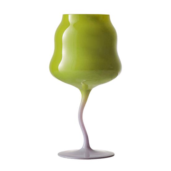 Yangyizhi Glass Goblet, Wave Cup, Creative Decorative Cocktail Glassware, Novelty Bar Goblet Tool for Wine Cocktails Juices