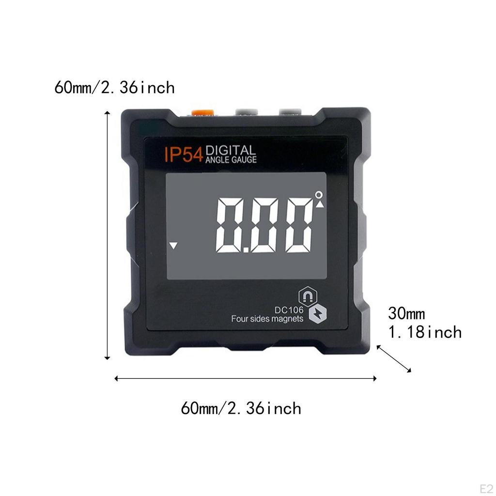 Digital Angle Portable with Backlight Electronic Level Range 4x90 Degree for Construction